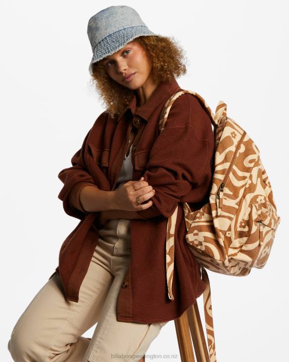 Women Cider Billabong Schools Out Canvas Backpack 80P82446