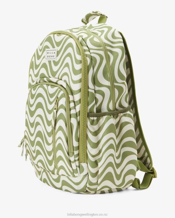 Women Green Eyes Billabong Roadie Backpack 80P82436