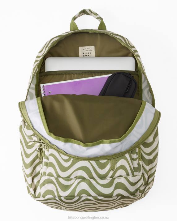 Women Green Eyes Billabong Roadie Backpack 80P82436