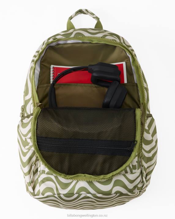Women Green Eyes Billabong Roadie Backpack 80P82436