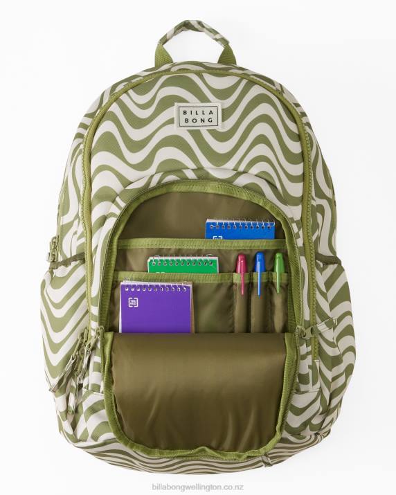 Women Green Eyes Billabong Roadie Backpack 80P82436