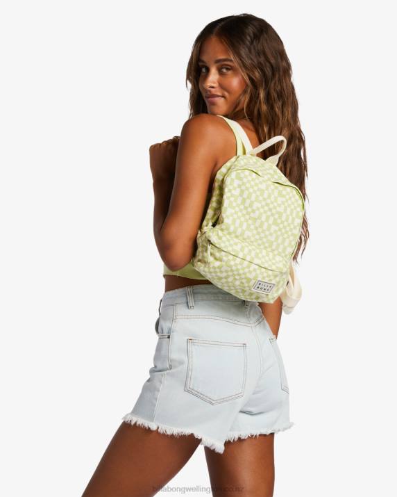 Women Light Lime Billabong Mini Mama Canvas Backpack 80P82403