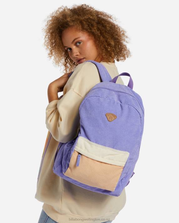 Women Outta The Blue Billabong Schools Out Corduroy Backpack 80P82439