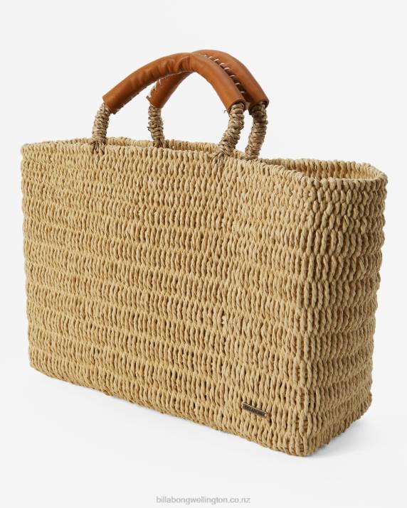 Women Natural Billabong Vacay Mode Tote Bag 80P82428