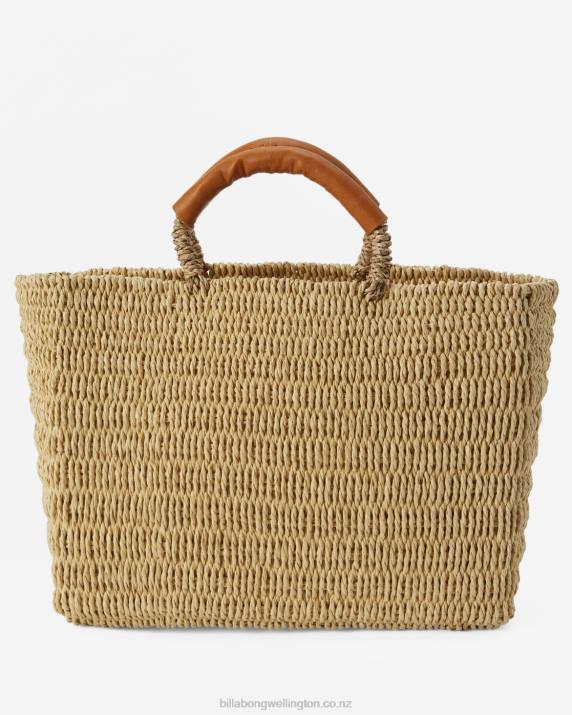 Women Natural Billabong Vacay Mode Tote Bag 80P82428