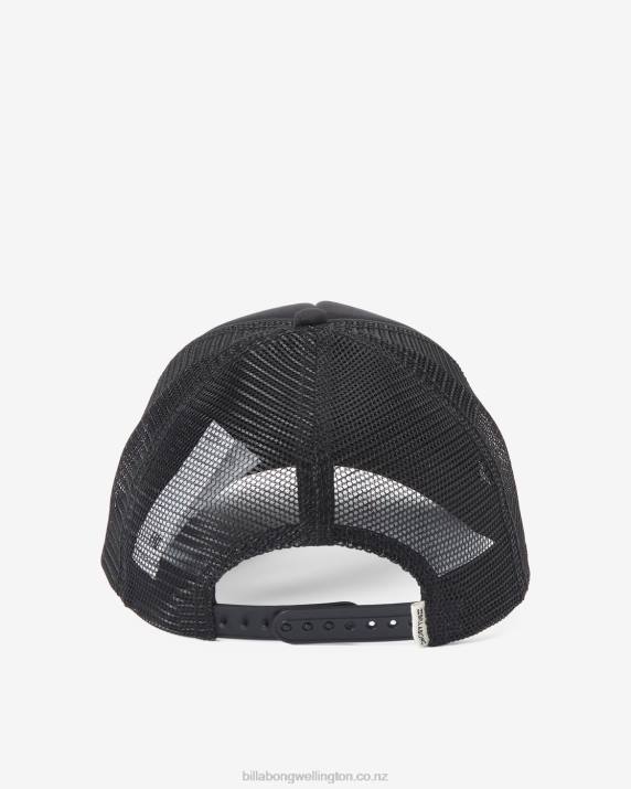Women Black Billabong Across Waves Trucker Hat 80P82385