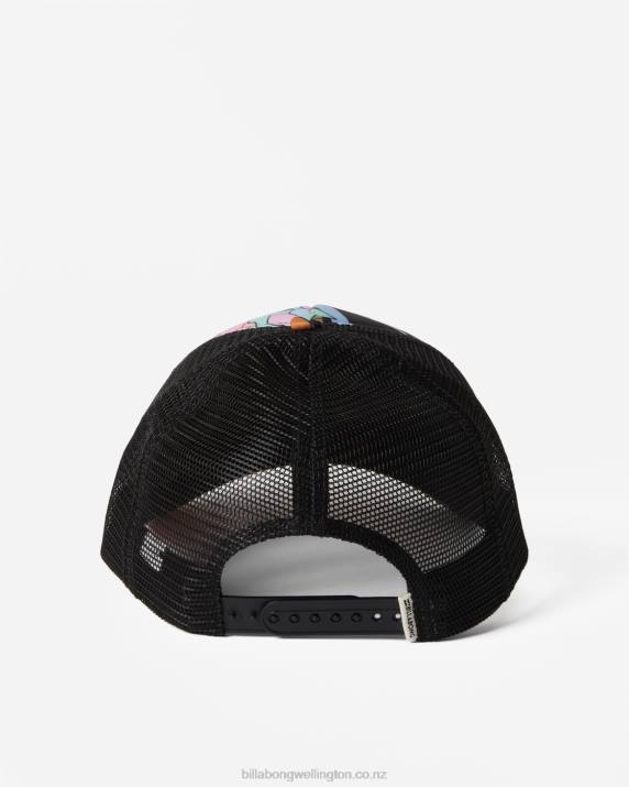 Women Black Billabong Heritage Mashup Trucker Hat 80P82389