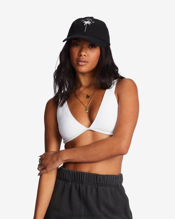 Women Black Pebble Billabong Dad Cap Strapback Hat 80P82467