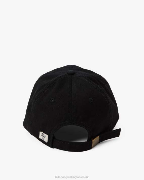 Women Black Pebble Billabong Dad Cap Strapback Hat 80P82467