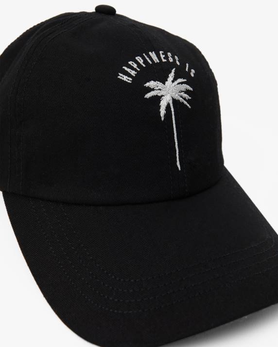 Women Black Pebble Billabong Dad Cap Strapback Hat 80P82467