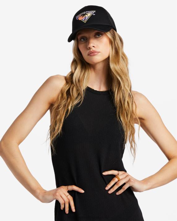 Women Black Sands Billabong Across Waves Trucker Hat 80P82421