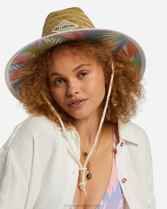 Women Lilac Breeze Billabong Tipton Straw Lifeguard Hat 80P82431