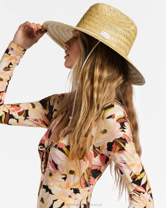 Women Natural Billabong New Comer Straw Hat 80P82388