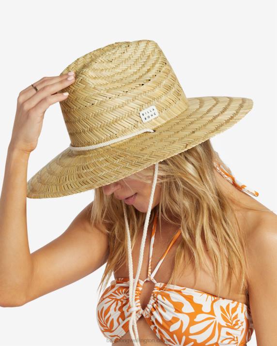 Women Natural Billabong New Comer Straw Hat 80P82388