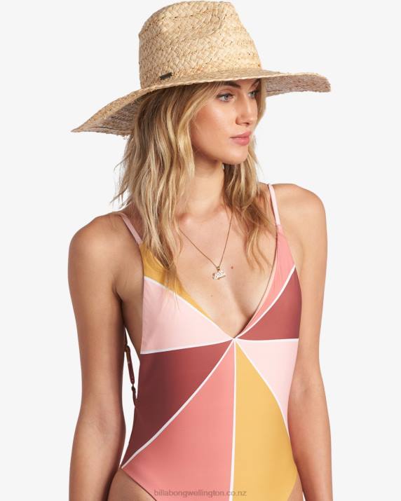 Women Natural Billabong Sea Mist Straw Hat 80P82399