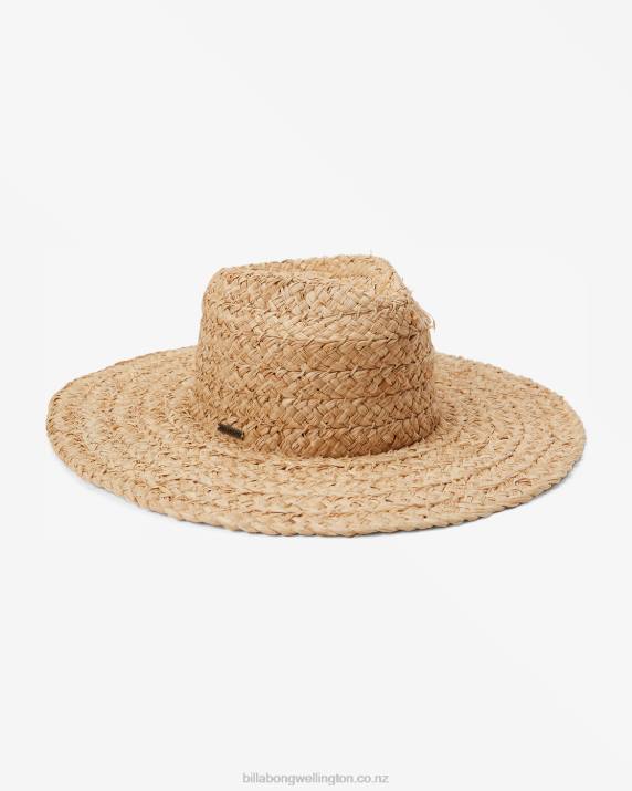 Women Natural Billabong Sea Mist Straw Hat 80P82399