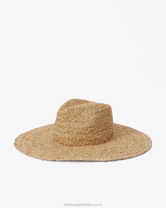 Women Natural Billabong Sea Mist Straw Hat 80P82399