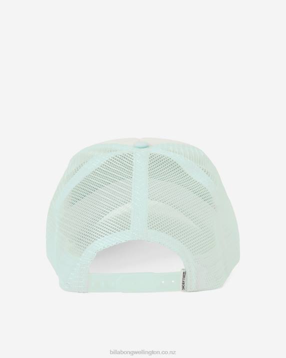 Women Soft Mint Billabong Pitstop Trucker Hat 80P82487