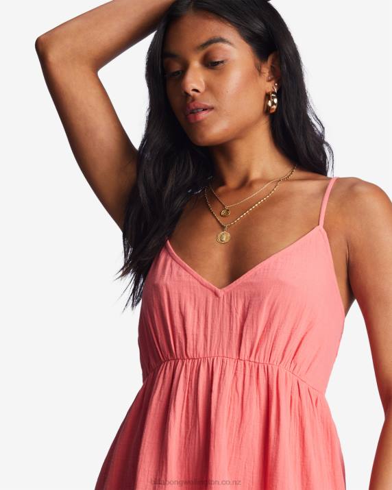 Women Coral Crush Billabong Wave After Wave Mini Dress 80P82004