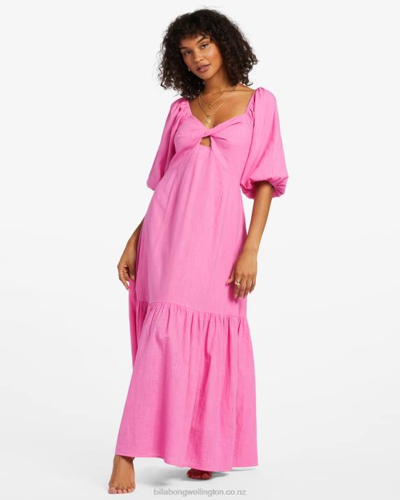 Women Flirty Fuchsia Billabong Paradise Cove Maxi Dress 80P81763