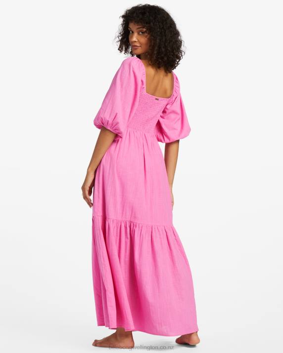 Women Flirty Fuchsia Billabong Paradise Cove Maxi Dress 80P81763