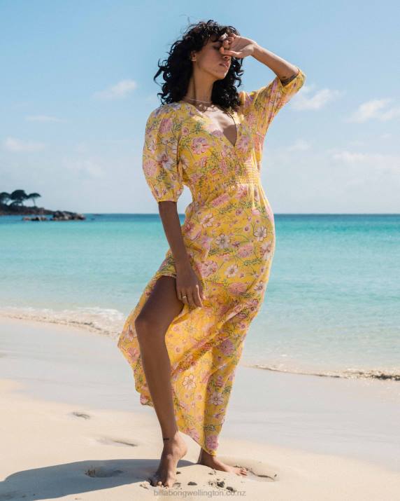 Women Golden Peach Billabong Spellbound Maxi Dress 80P82150