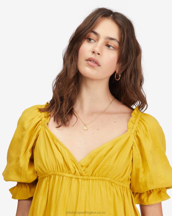 Women Golden Touch Billabong Perfect Paradise Babydoll Dress 80P82260