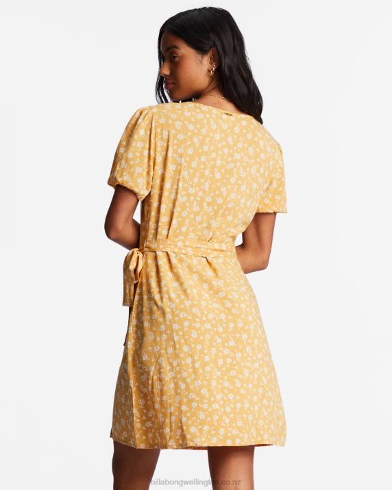 Women Goldie Billabong Hot Tropics Mini Wrap Dress 80P82145