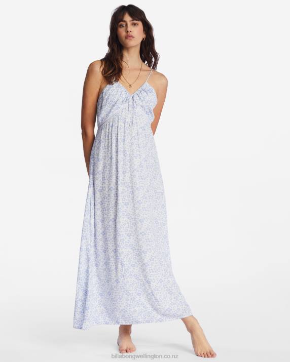 Women Good Tides Billabong Slip Away Midi Slip Dress 80P82193