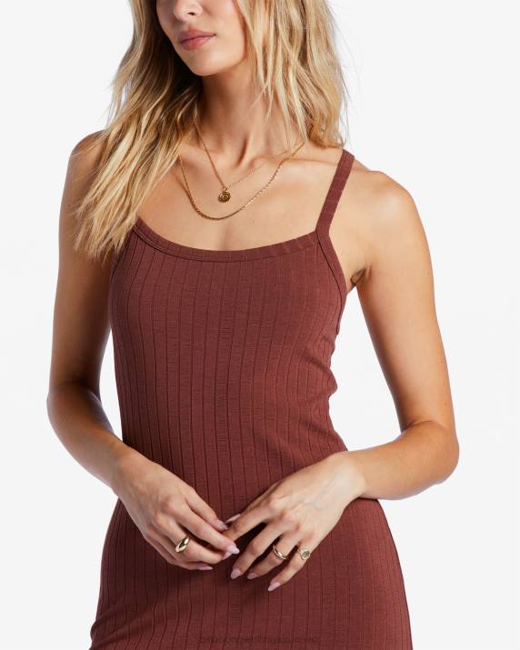 Women Mocha Billabong Summer Babe Midi Dress 80P82034