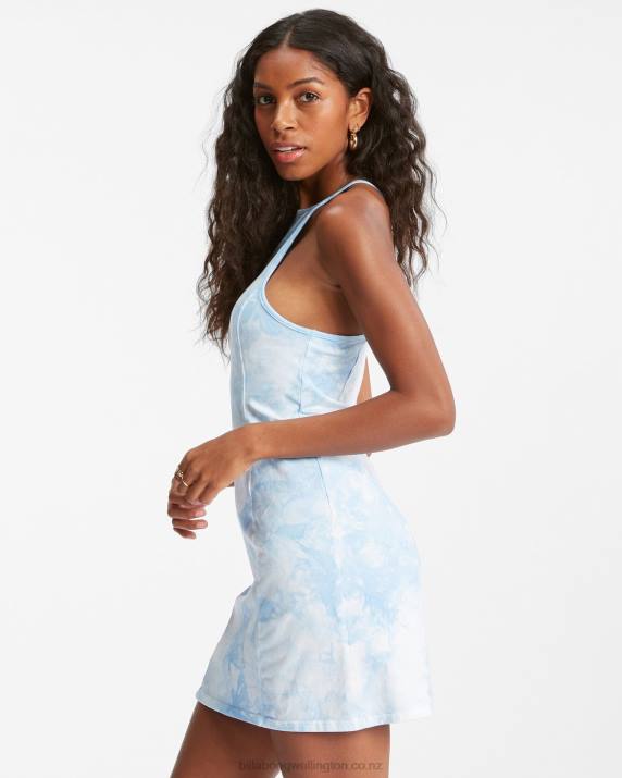 Women Morning Sky Billabong Go Easy Mini Bodycon Dress 80P82291