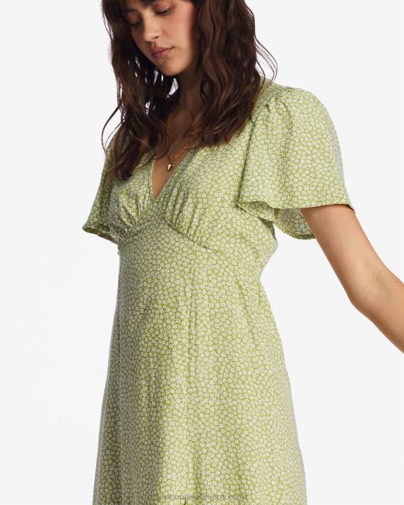 Women Moss Meadow Billabong Jet Set Midi Dress 80P82106