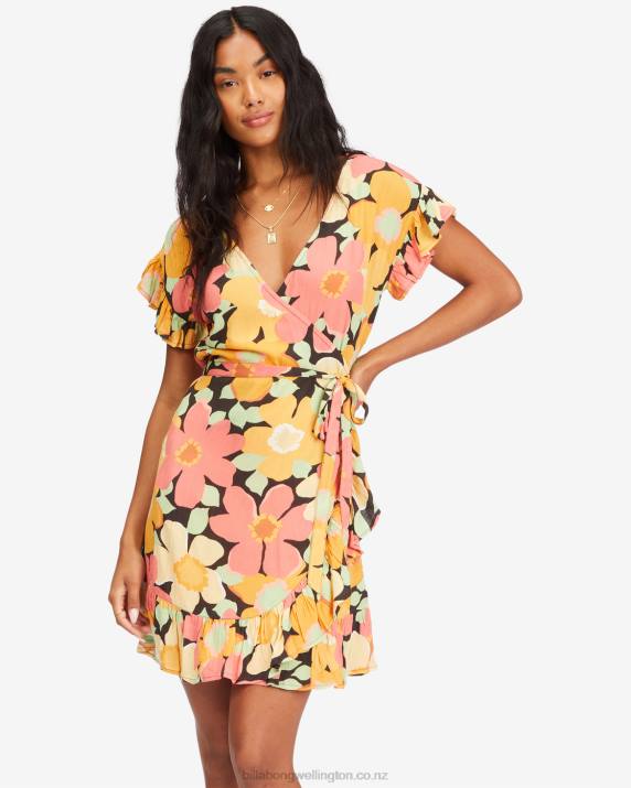 Women Multi Billabong Wrap And Roll Woven Dress 80P82279