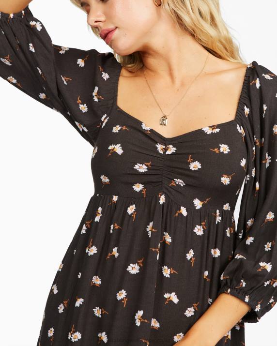 Women Off Black Billabong Swept Away Midi Dress 80P82359