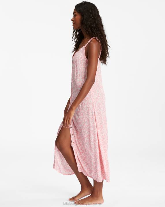 Women Pink Sunset Billabong Sweet Edges Dress 80P82371