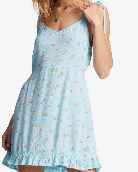 Women Pure Aqua Billabong Heart Breaker Strappy Dress 80P82112