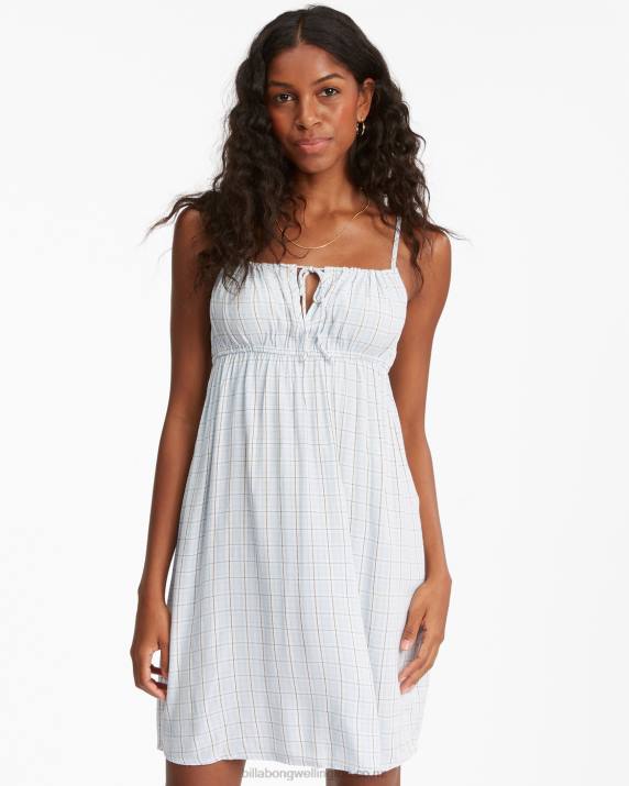Women Rain Drop Billabong Feelin Blue Mini Slip Dress 80P82315