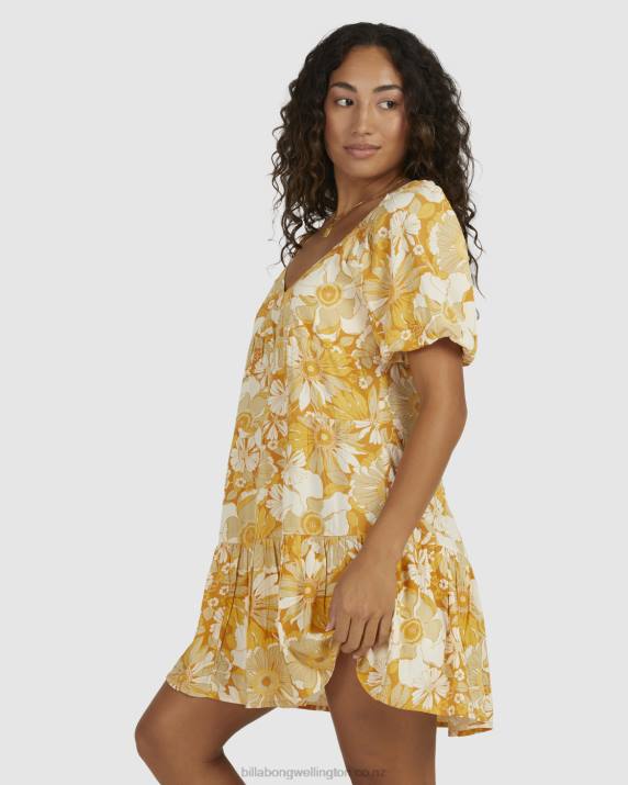 Women Rust Billabong Dalilah Full Moon Mini Dress 80P82191