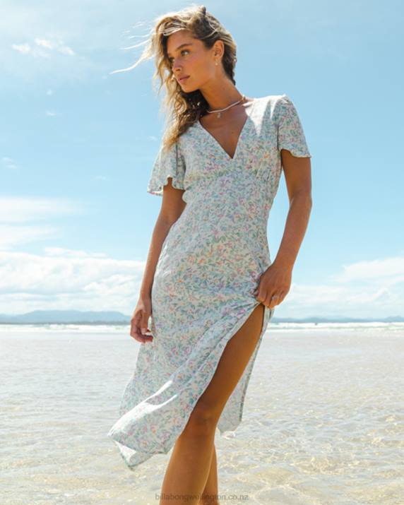 Women Salt Crystal Billabong Jet Set Midi Dress 80P82098