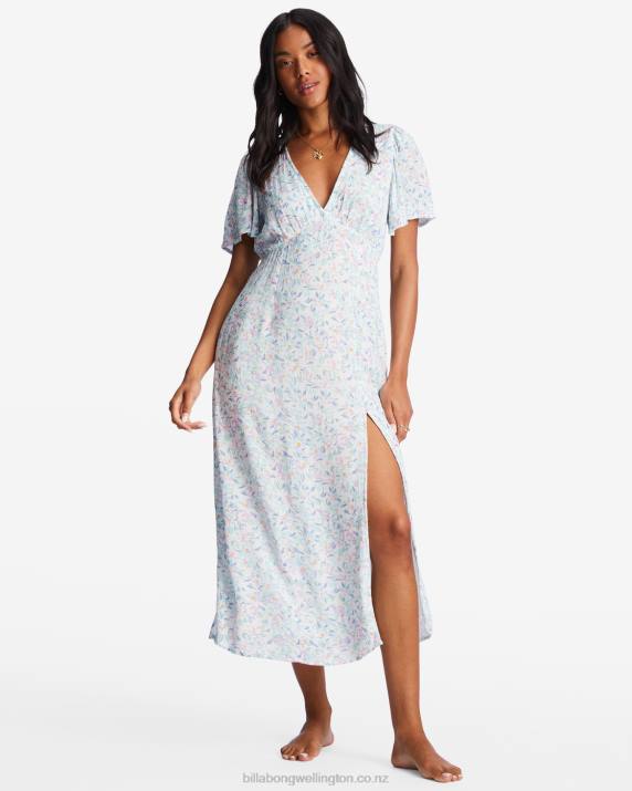 Women Salt Crystal Billabong Jet Set Midi Dress 80P82098