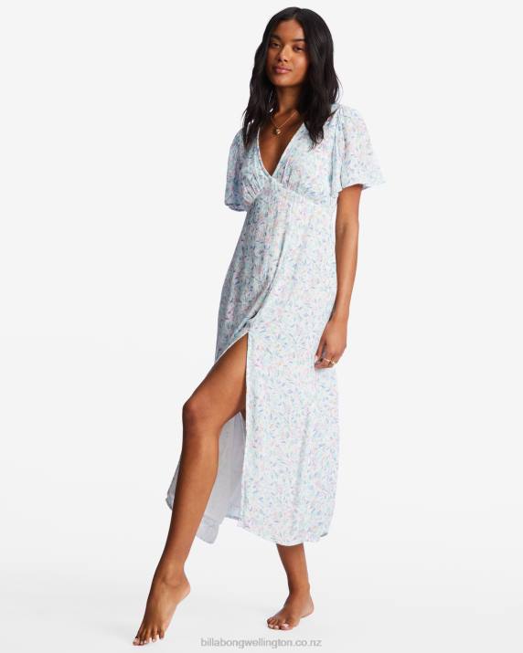 Women Salt Crystal Billabong Jet Set Midi Dress 80P82098