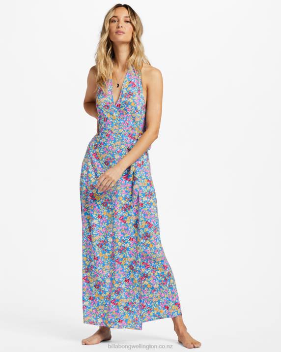 Women Seaside Billabong Lets Hang Midi Dress 80P81844