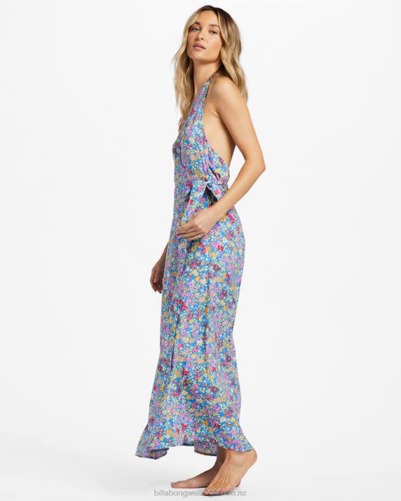 Women Seaside Billabong Lets Hang Midi Dress 80P81844