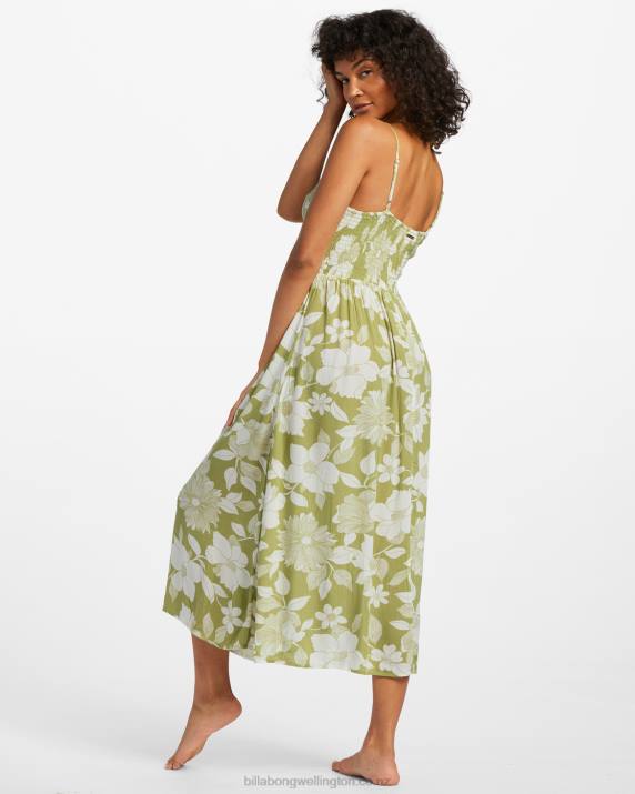 Women Seaweed Billabong Your Babe Midi Dress 80P81823