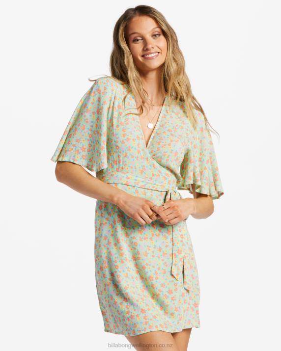 Women Spearmint Billabong All For You Mini Dress 80P81881