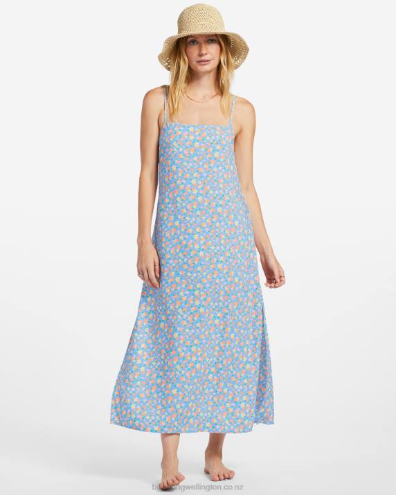Women Summer Sky Billabong Weekend Waves Midi Dress 80P81829