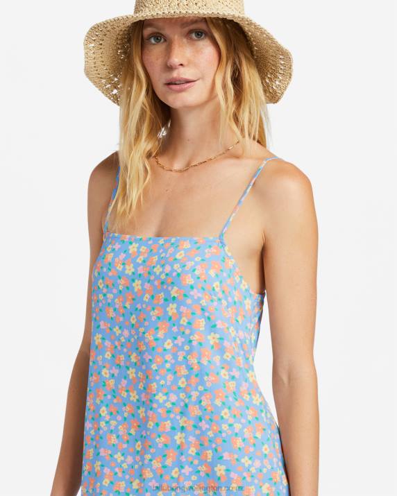 Women Summer Sky Billabong Weekend Waves Midi Dress 80P81829