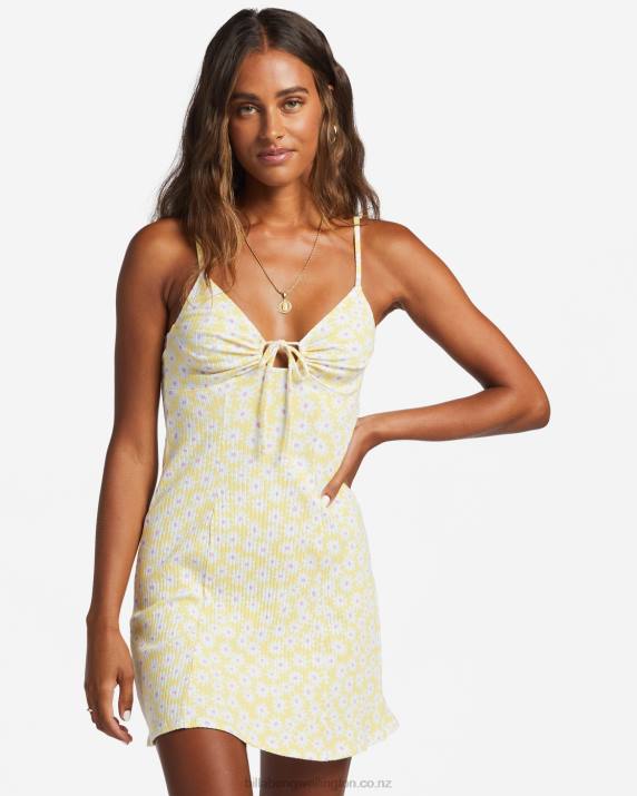 Women Sunbeam Billabong Sunny Garden Rib Knit Dress 80P82830