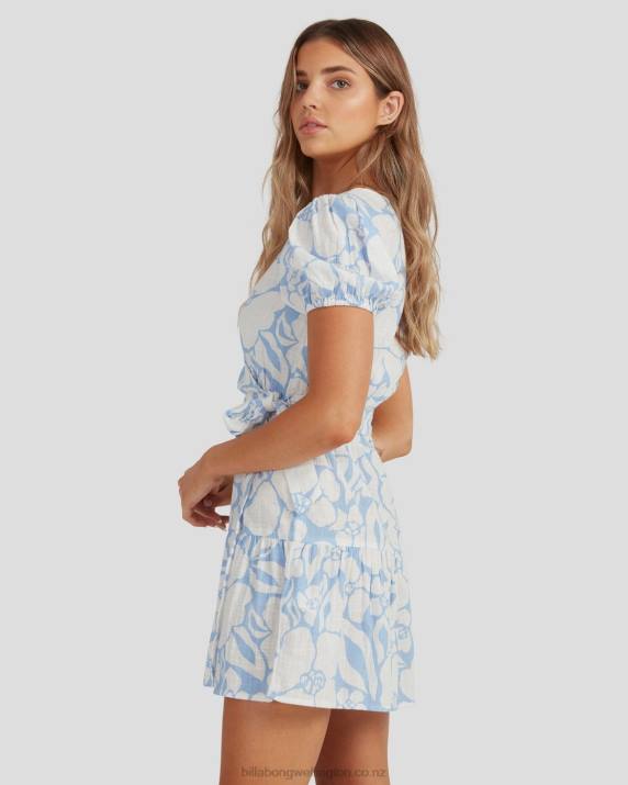Women Sweet Blue Billabong Beyond Blue Wrap Dress 80P82290
