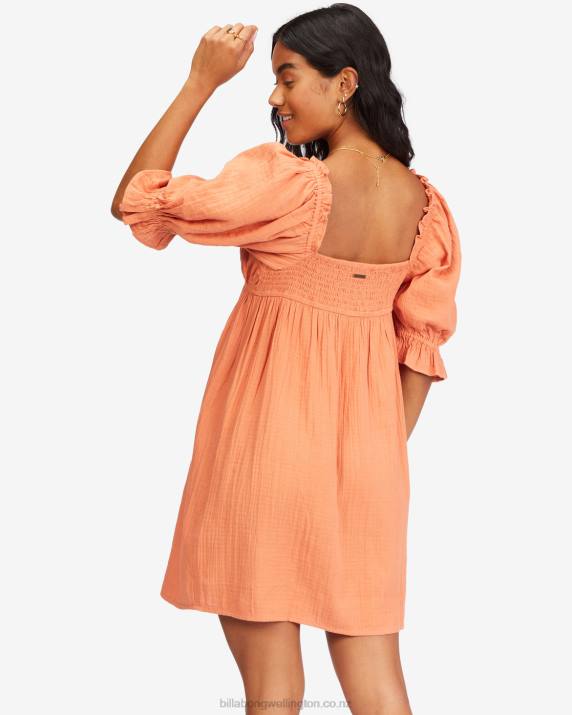 Women Terracotta Billabong Perfect Paradise Babydoll Dress 80P82255